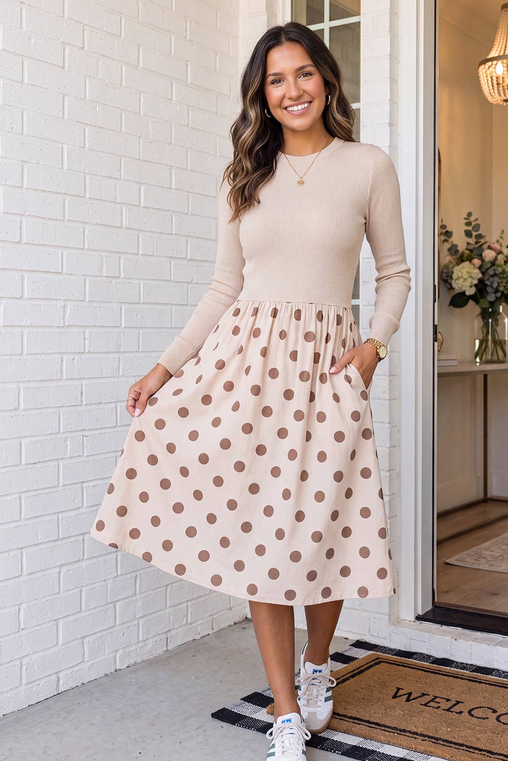 The Dotty Darling Midi Dress