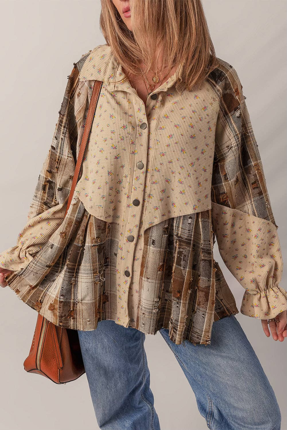 Sunday Stroll Patchwork Shacket