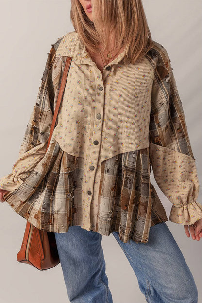 Sunday Stroll Patchwork Shacket